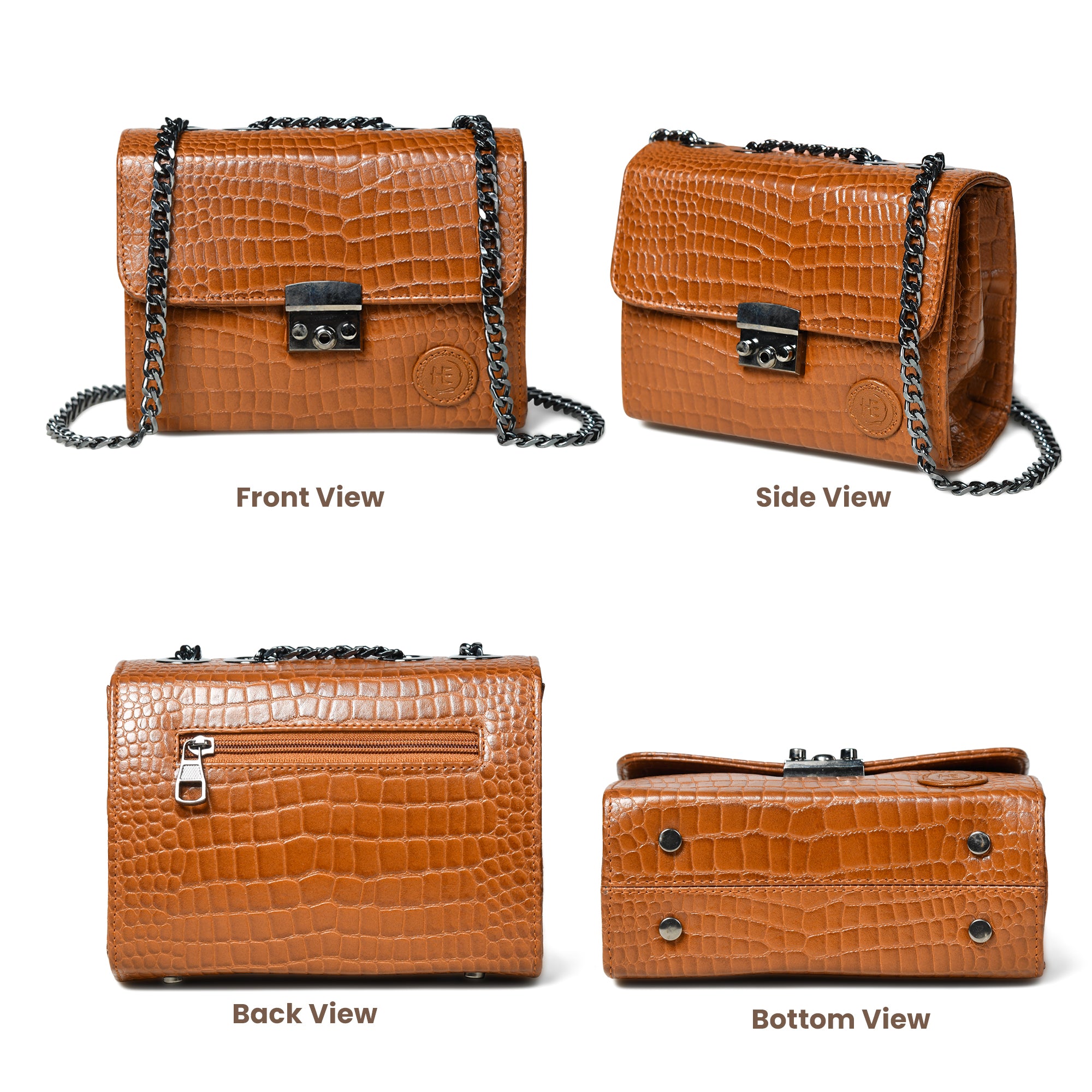 Obsidian Executive Leather Briefcase - Brown Colour